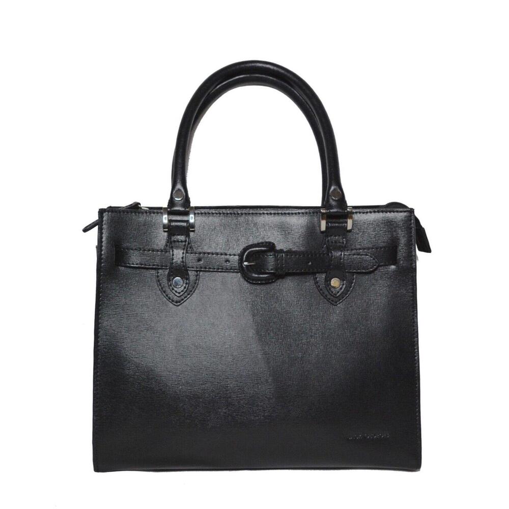 Jack Georges Alexis Small Satchel Genuine Leather Top Handle Bag Handbag Purse